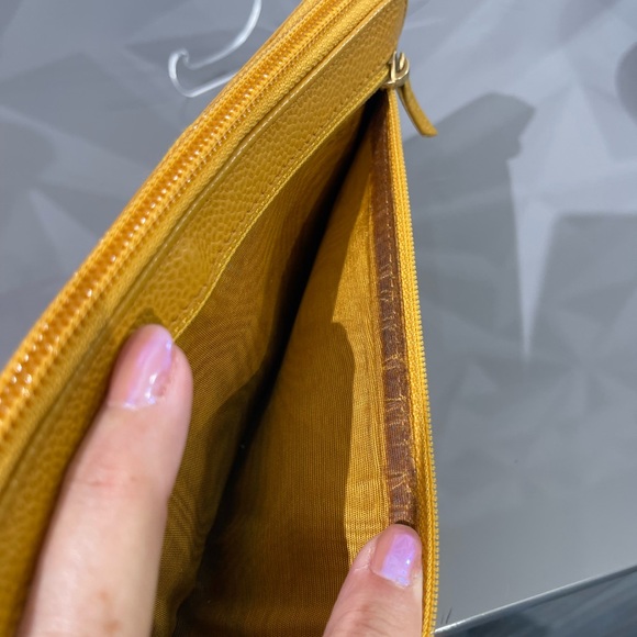 Authentic Chanel Caviar Yellow Zippy Long Wallet - Picture 10 of 16